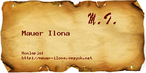Mauer Ilona névjegykártya